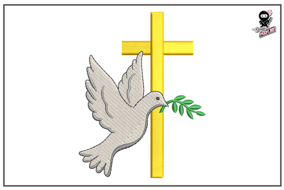 Christian Cross with Dove