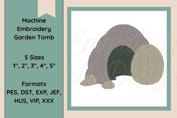 Easter Garden Tomb Machine Embroidery