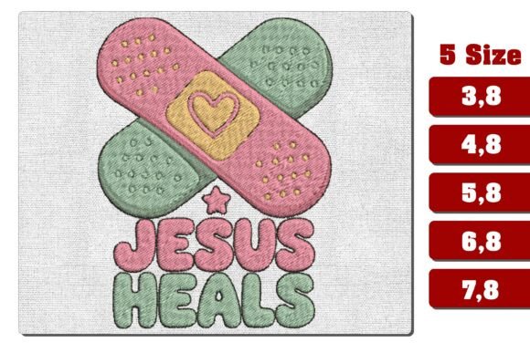 Jesus Heals Bandage Embroidery Design