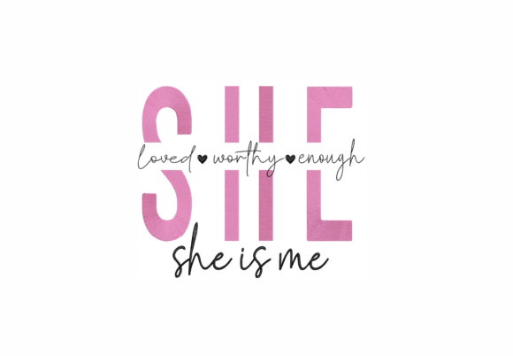 She Is Me: A Heartfelt Embroidery Design for Meaningful Gifts